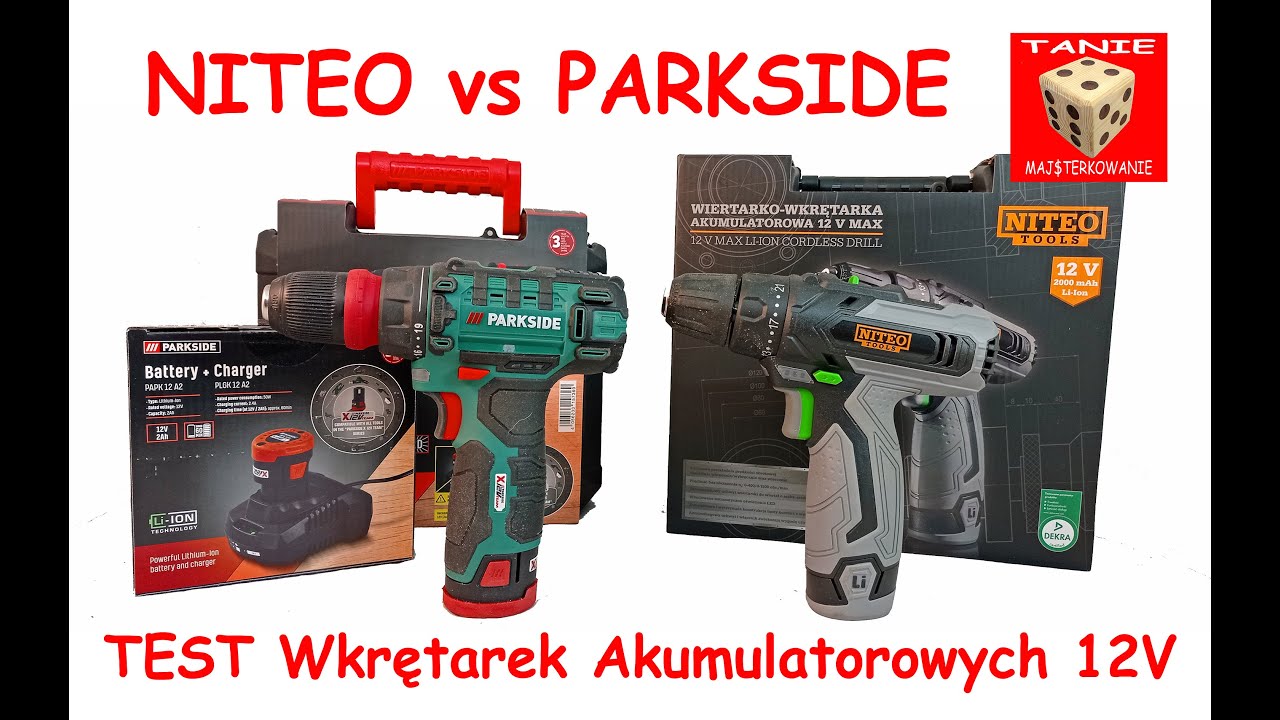 NITEO vs PARKSIDE 2021 - Test Wkrętarek Akumulatorowych 12V - YouTube