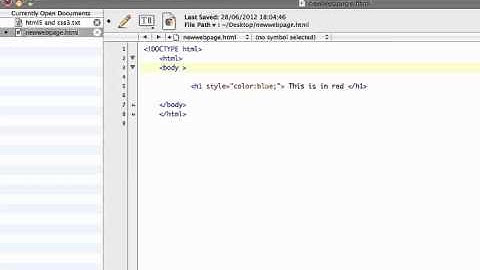 Beginner HTML & CSS tutorial 15 - Intro to CSS.mov