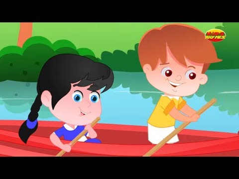 da fileira da fileira seu barco | canção de rima | vídeo infantil | Row Row Row Your Boat