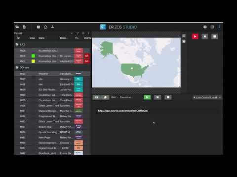 everviz Maps in Erizos Studio | OGraf Open Broadcast Graphics Integration
