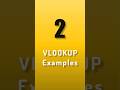 2 VLOOKUP Examples for productivity #shorts #youtubeshorts #viral #trending