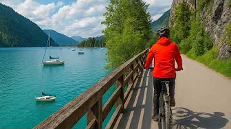 🚴‍♂️ Beautiful Achensee Cycling Tour, Tyrol Austria | Scenic 4K Alps Ride with  Natural Sounds