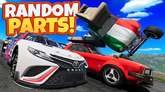 Random Parts Cars with EVERY Mod Enabled = PURE CHAOS! (BeamNG Drive)