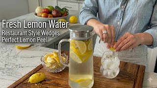 The Ultimate Fresh Lemon Water for Daily Detox #lemonpeel #lemonwedge #knifeskills #레몬수 #레몬디톡스