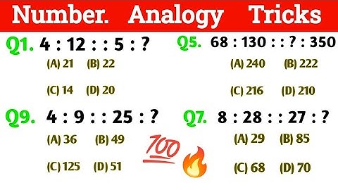 Reasoning clases | Analogy reasoning tricks, Reasoning practice set,RPF,NTPC,SSC CGL,CHSL,SSC GD,MTS