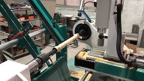 WS-L1530A CNC wood lathe machine with auto feeding device