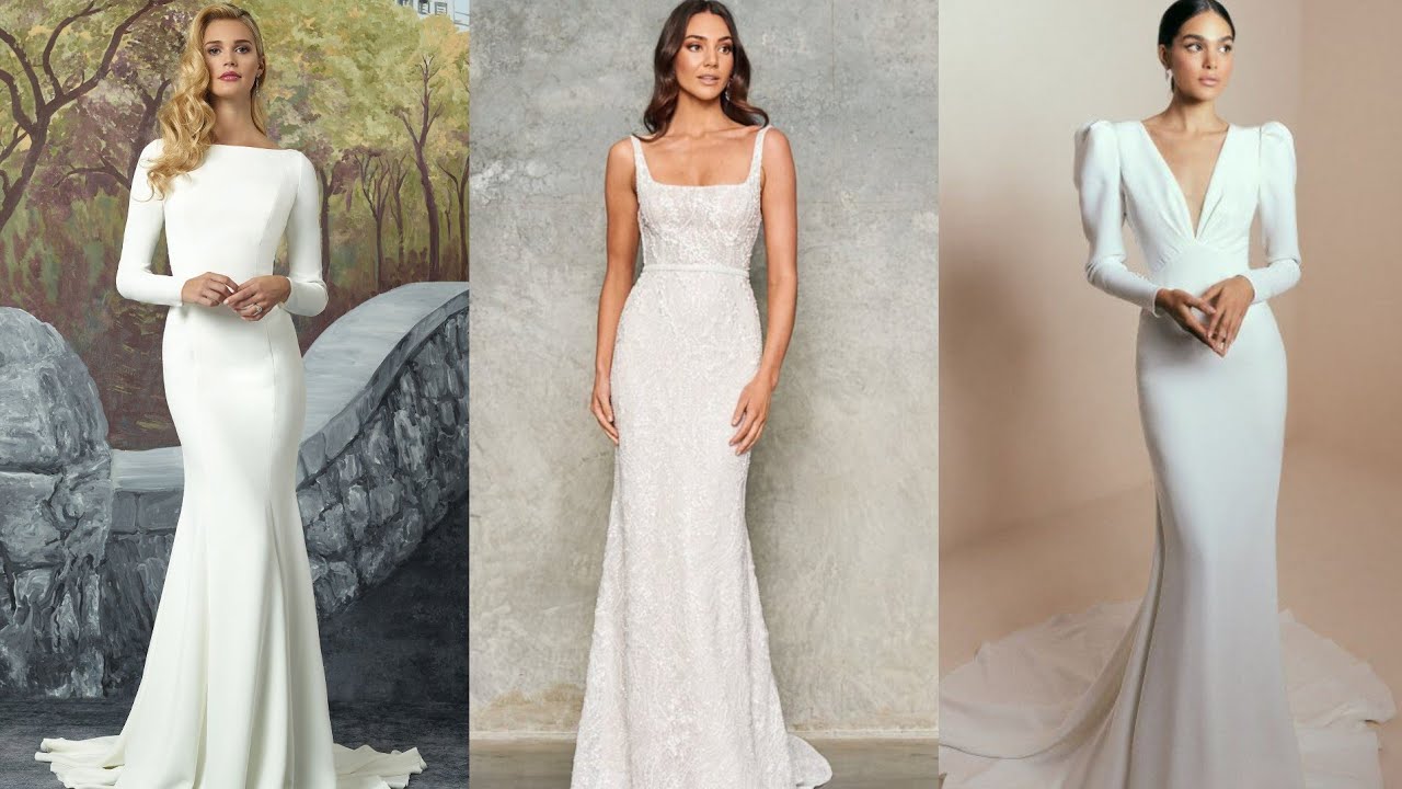 Most Beautiful Sheath Wedding Dresses For a Classical Bridal Look