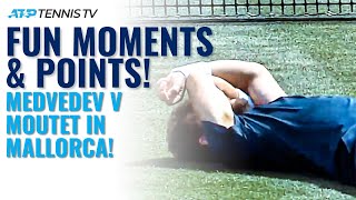 Funny Moments & Amazing Winners Between Corentin Moutet & Daniil Medvedev! | Mallorca 2021