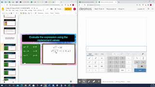 Using Desmos to Evaluate Expressions