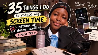 35 Things i do to reduce screen time 📳 || What to do instead of doom scrolling all day📲 || must try✅
