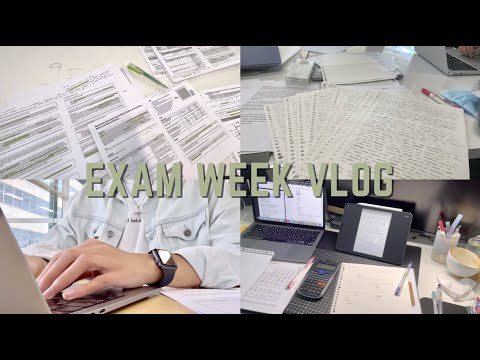 exam week vlog (｡•́︿•̀｡)