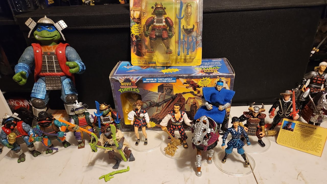 Original 1993 Teenage Mutant Ninja Turtles action figures by