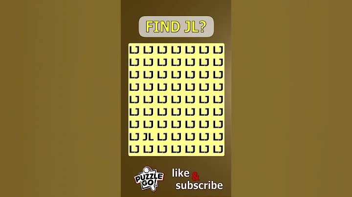 Find JL, where? | Brain Teaser IQ Test #shorts #different #puzzles #opticalillusion