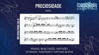 Preciosidade - Damares 🎺Partitura Trompete, Trombone, Violino, Viola, Cello, Cifra🎼