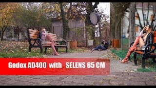 Portrait Photography SELENS 65 cm collapsible beauty dish  with Godox AD400 po