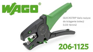 Wire stripper with shears WAGO Quickstrip Vario 206-1125, 0.03 to 16 mm² - presentation, test