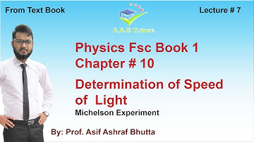 Physics Fsc Book 1, Ch 10 - Speed of light- Michelson Experiment- Optical Instruments Physics 11th
