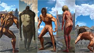 ALL TITAN GAMEPLAY in ATTACK On Titan 2 Game (Armored, Colossal, Jaw, Attack, Female, Beast) screenshot 4