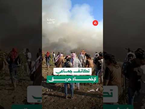 أهالي المسرب يتكاتفون لإخماد حريق قبل وصول الدفاع المدني