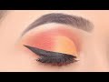 Orange and Yellow Cut crease Eye Makeup Tutorial || Easy and Simple eye makeup || Shilpa