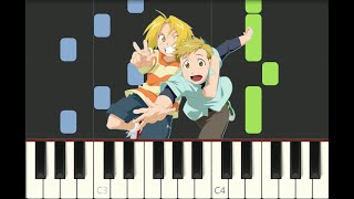 piano tutorial 'BRATJA (Brothers)' from Full Metal Alchemist anime, 2004, with free sheet music
