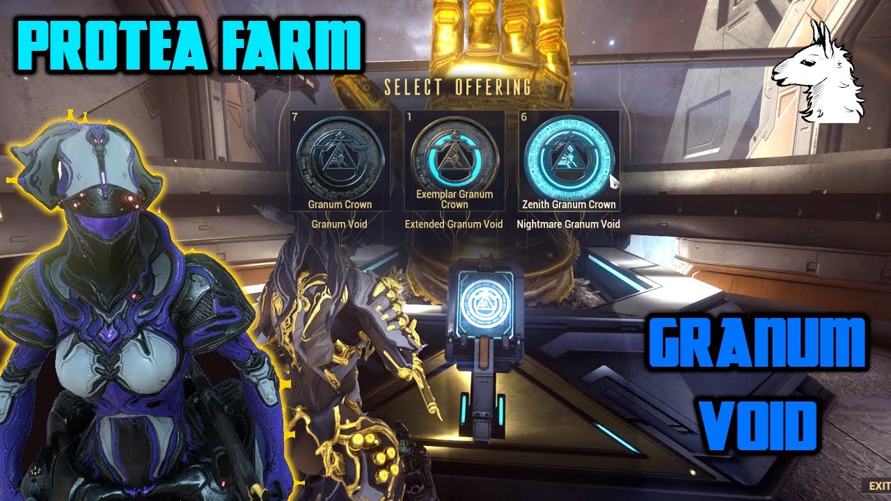 Let's Play Warframe - Protea Farm (Granum Void Levels - Rank 3)
