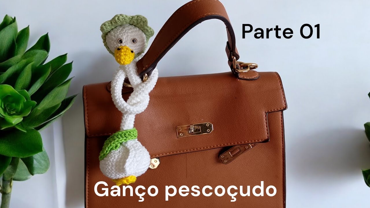 Ganso pescoçudo Adorno para bolsa  