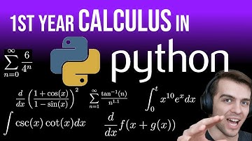 1st Year Calculus, But in PYTHON