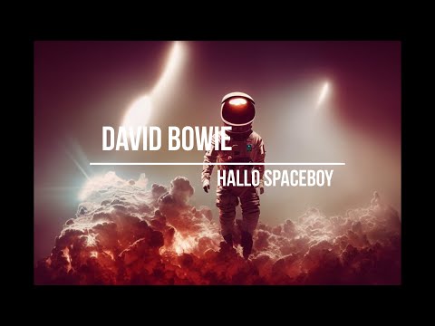 David Bowie - Hallo Spaceboy (lyrics video with AI generated images)