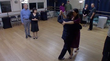 Argentine Tango beginner class with Mimi: walking in front and outside partner