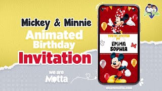 Mickey & Minnie Birthday Party Invitation