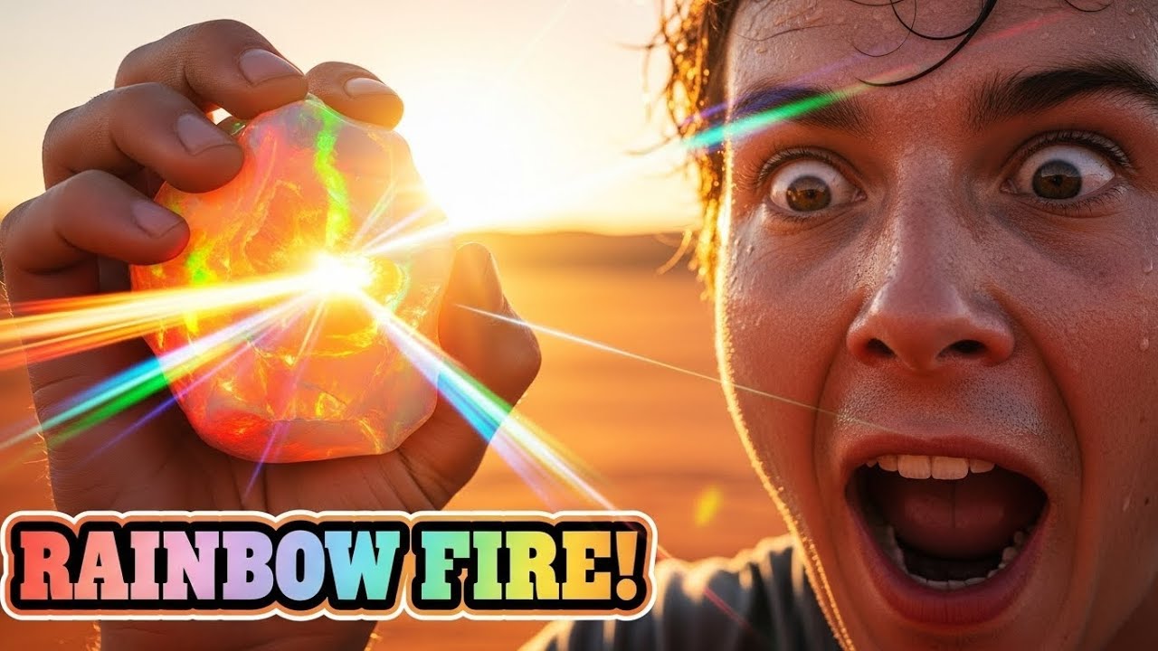 Crystals in Dead Desert   Then I Hit RED FIRE Opal    🌈 Treasure Hunting