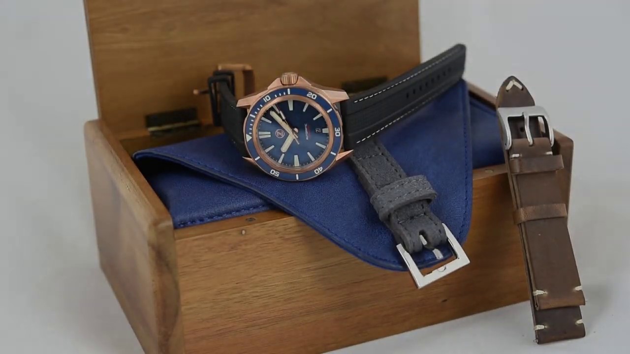 Zelos Swordfish Bronze Blue Meteorite ETA 2892 - SeriousWatches.com
