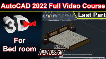 3D Bed with lamp new design in AutoCAD 2022 | Last part | Engineer Tauseef Ullah