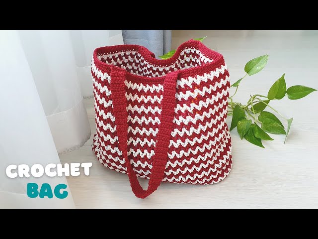 Super Easy Crochet Tote Bag | Zig Zag Crochet Pattern Free | ViVi