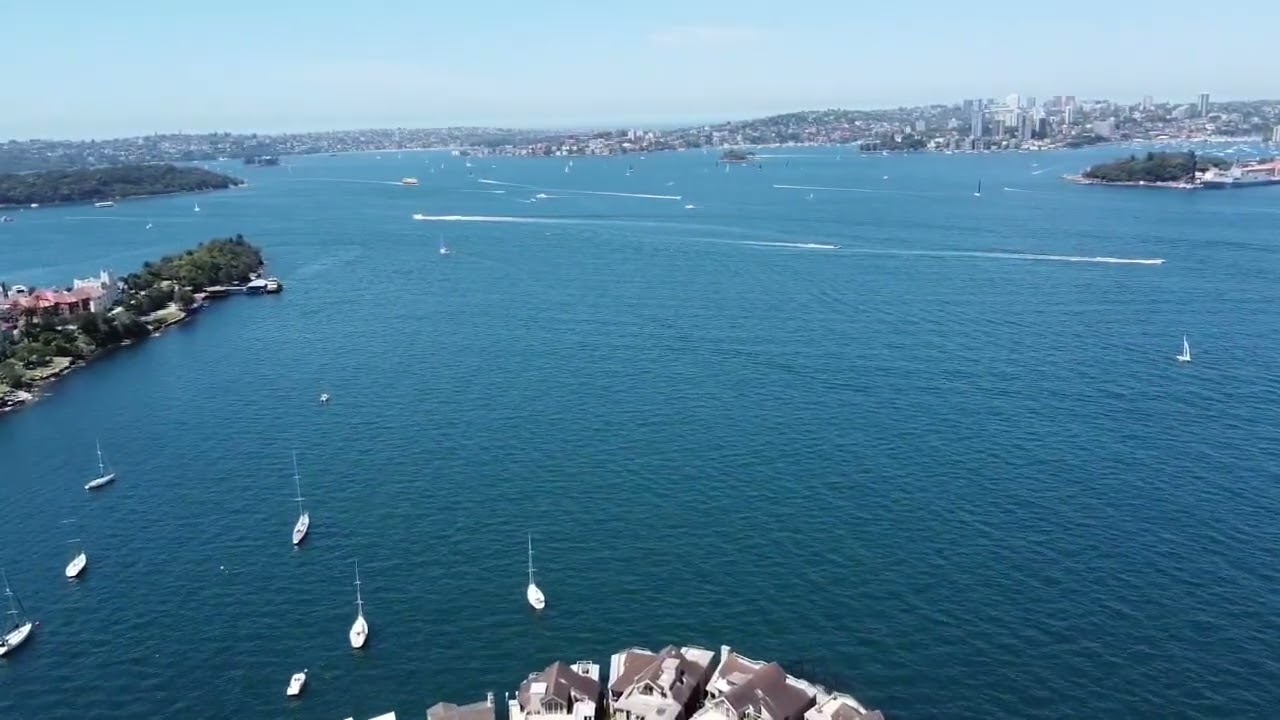 Sydney Harbour with video editing effects