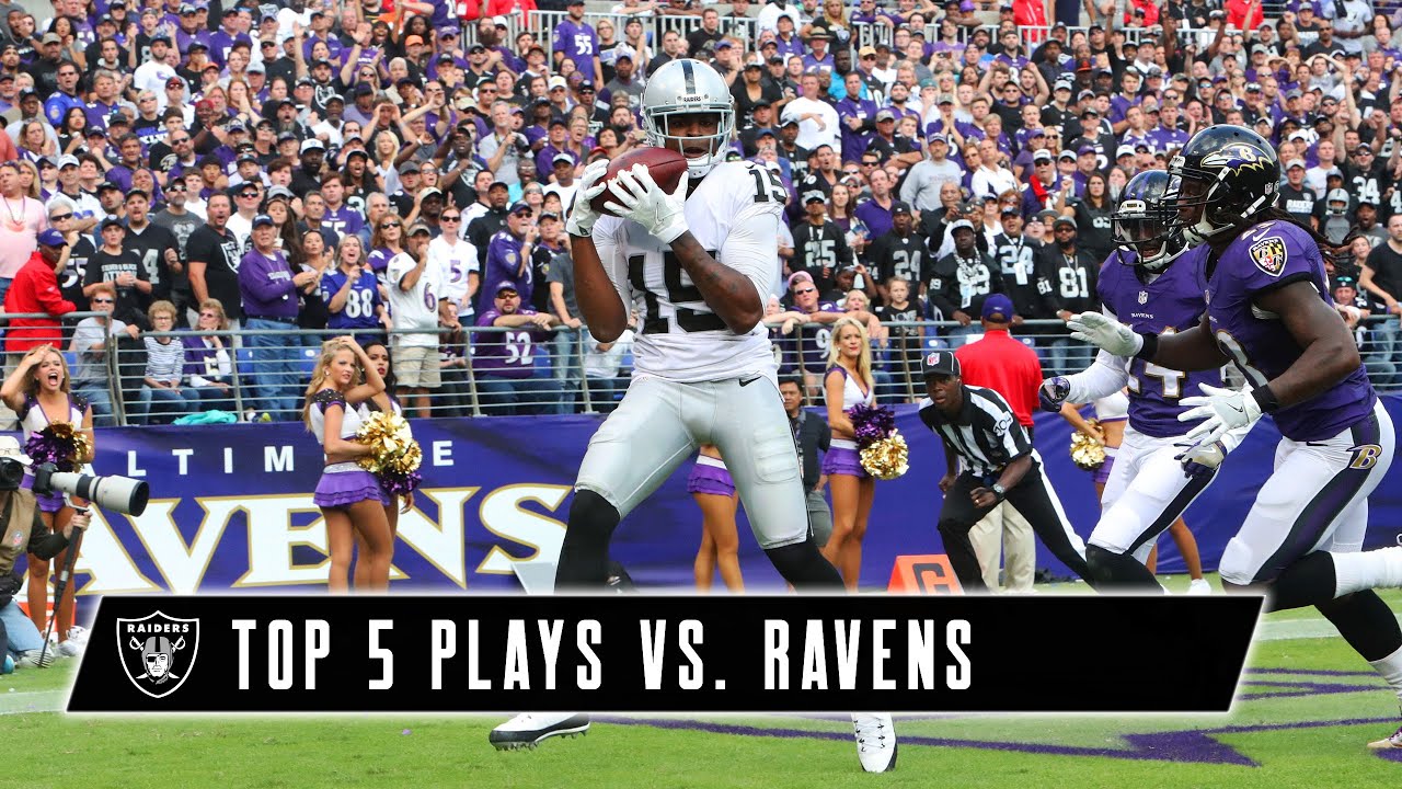 Raiders' Top 5 Plays vs. Ravens | NFL Throwback | Las Vegas Raiders