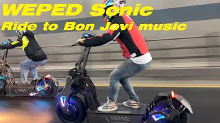 Electric Scooter WEPED Sonic Ride to Bon Jovi music