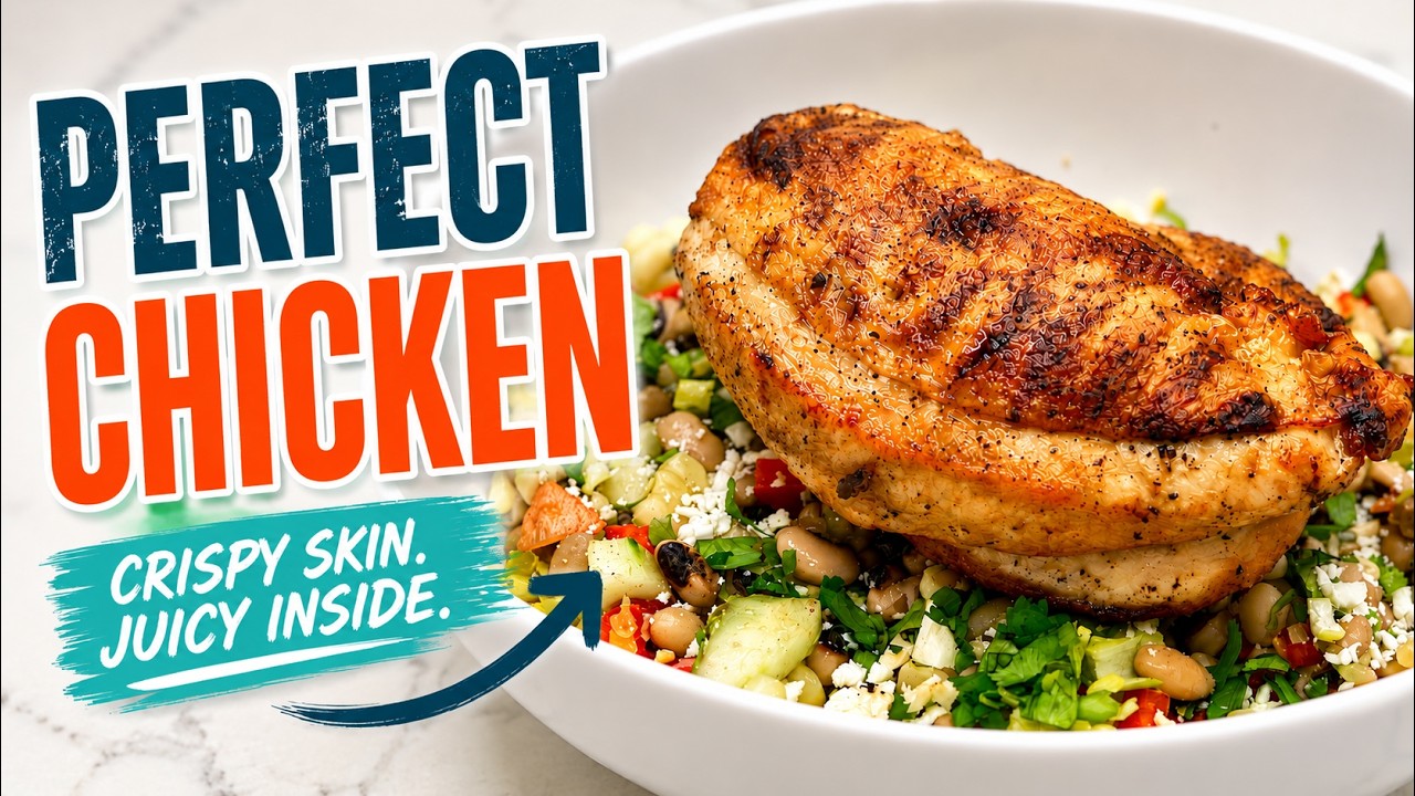 How to Cook Perfect Chicken Breast | Crispy Skin & Juicy Inside