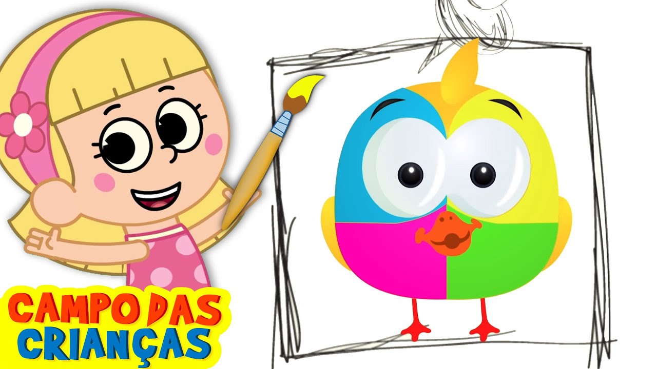 Pintura facial do patinho da sorte🐥 | vídeo infantil | Campo das Crianças