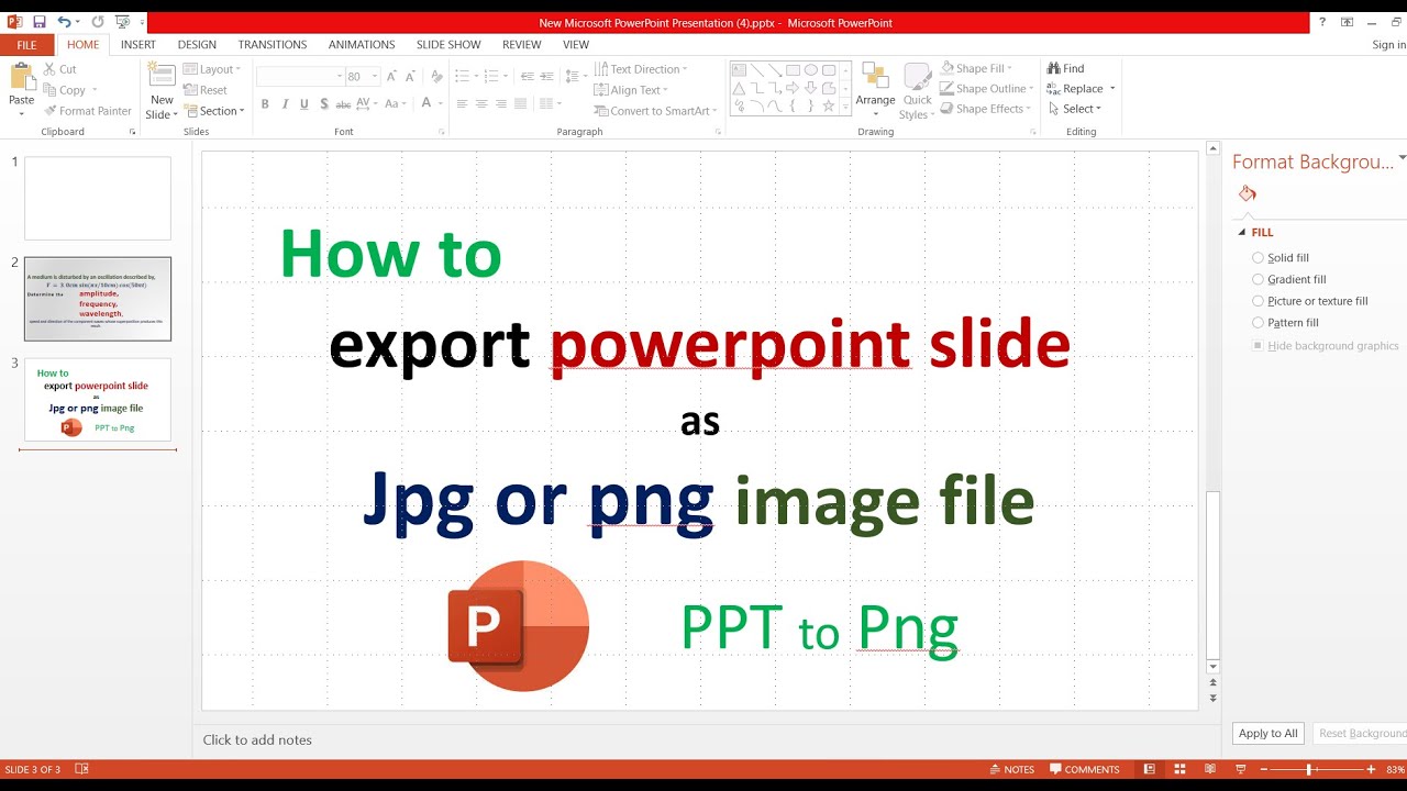 How To Export Powerpoint Slides As Images Png Or As Pdf Youtube