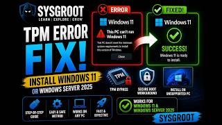 TPM Error Fix! Install Windows 11 on Any PC (Easy Method)
