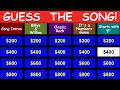 Guess the song jeopardy style  quiz 8