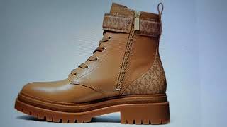 Michael Kors|Parker Leather Combat Boot/Husk Multi