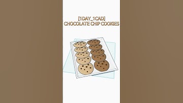 [1DAY_1CAD] CHOCOLATE CHIP COOKIES #shorts #tinkercad #project