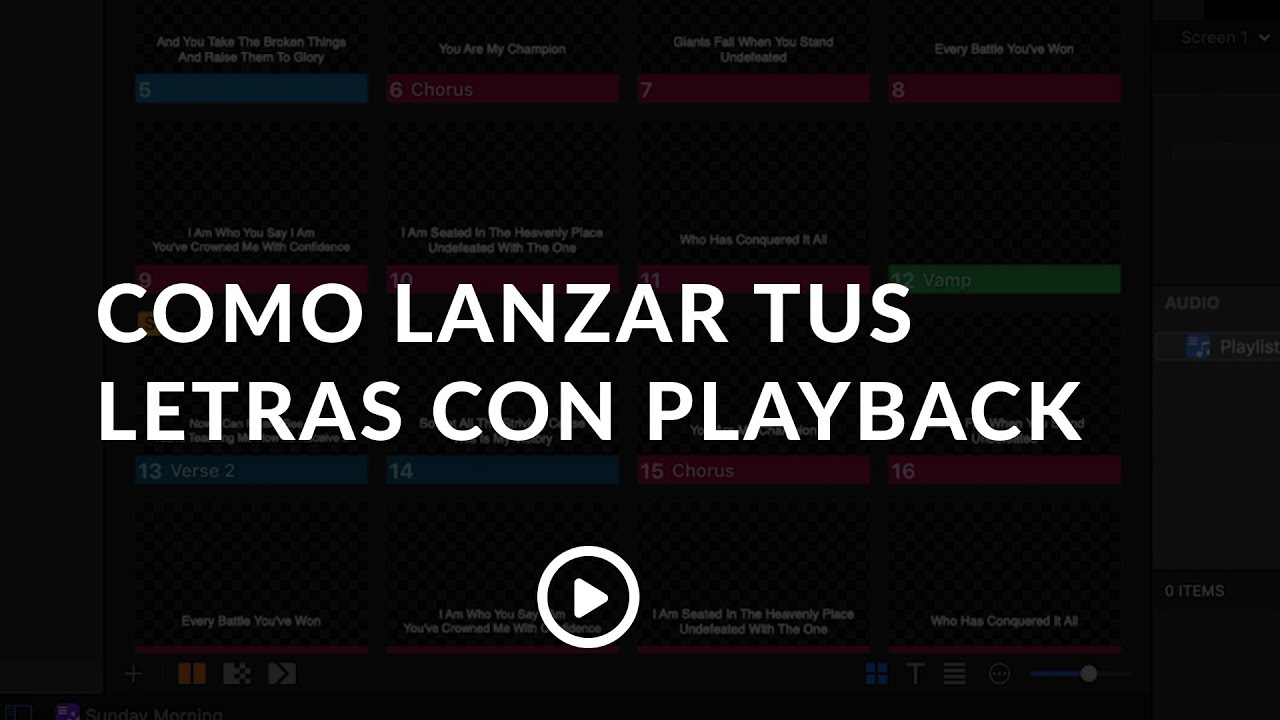 Programando Letras con Playback