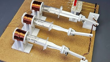 How to Make 3 Cylinder Solenoid Engine Using Syringes