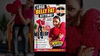 Lose Belly Fat Sitting | Chair + Pillow Workout at Home 🔥 #shorts #bellyfat #marathi #bangles #video
