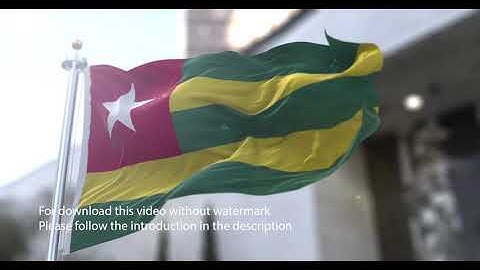 Togo flag with 3d effect blowing in the wind 3D Flag V2 long