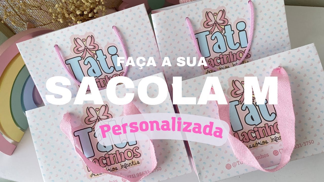 Faça SACOLA PERSONALIZADA e venda - Tamanho M
